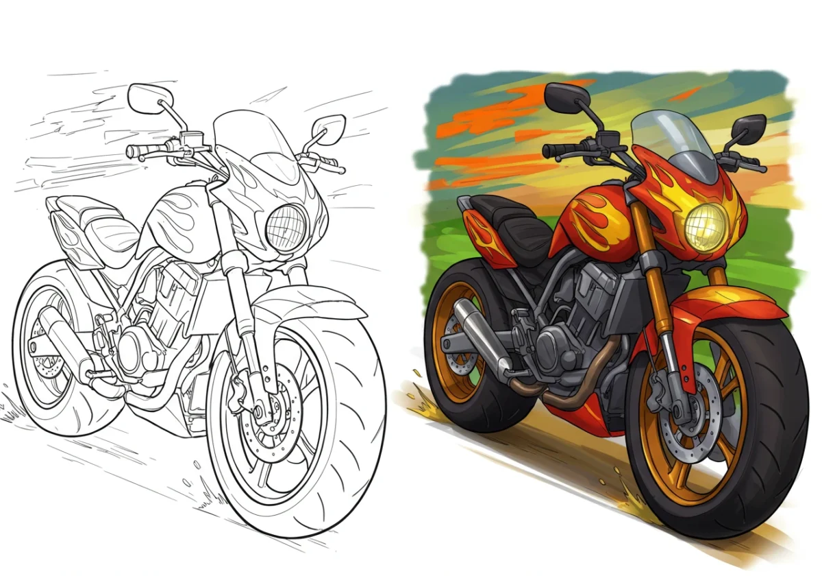 motorcycle coloring pages