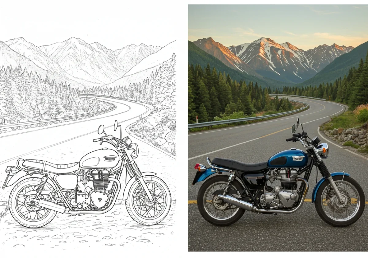 motorcycle coloring pages